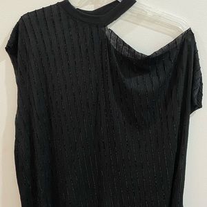 Cut out shoulder, slouchy t-shirt